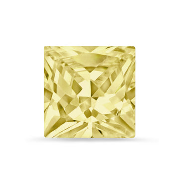 Princess Cut Yellow CZ Loose Gemstones (Pack of 5)